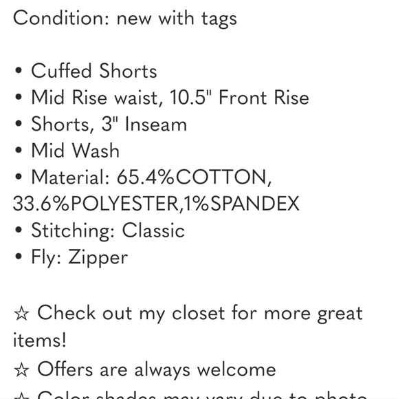 KanCan Estilo Cuffed Shorts Size XL NEW With Tags - Picture 12 of 12